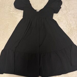 Allison & Kelly Short Sleeve Smocked Empire Tiered Mini Dress